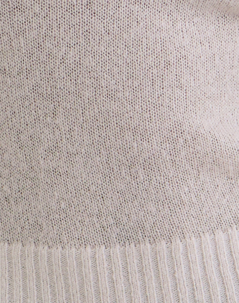 Bentala Turtleneck Jumper in Knit Ecru