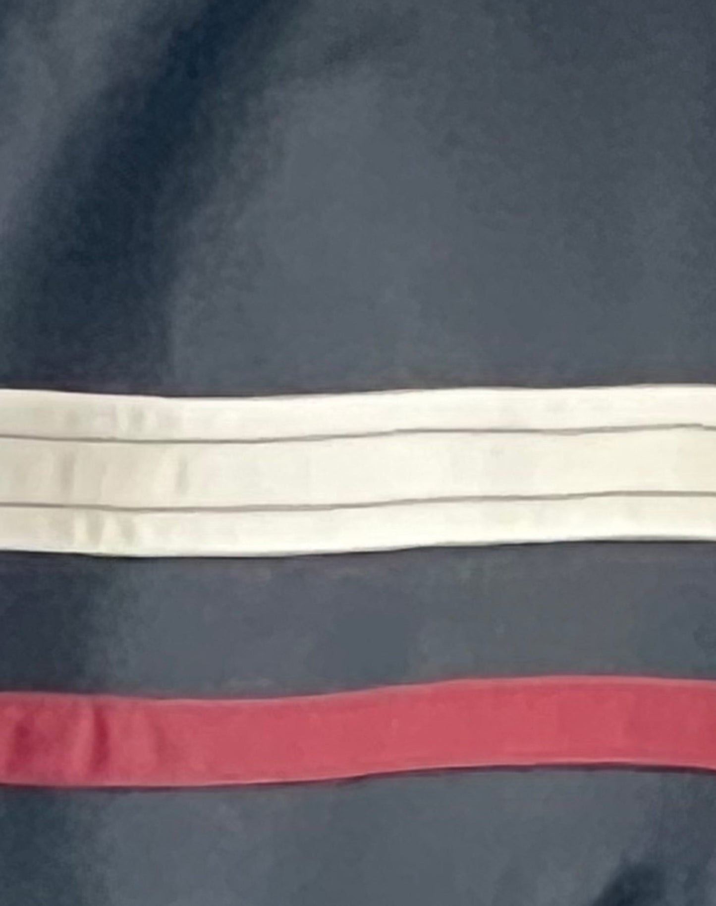 Colton Jacket in PU Black with Ivory and Red Stripe