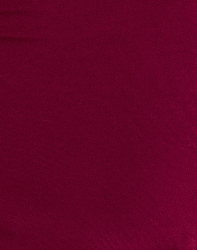 Cuthbe Off the Shoulder Twist Top in Burgundy