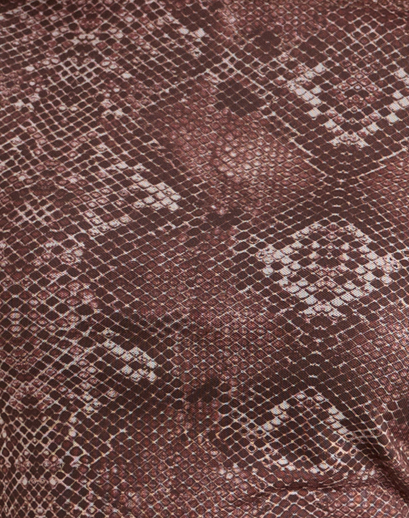 Dasa Mini Dress in Oversize Snake Skin