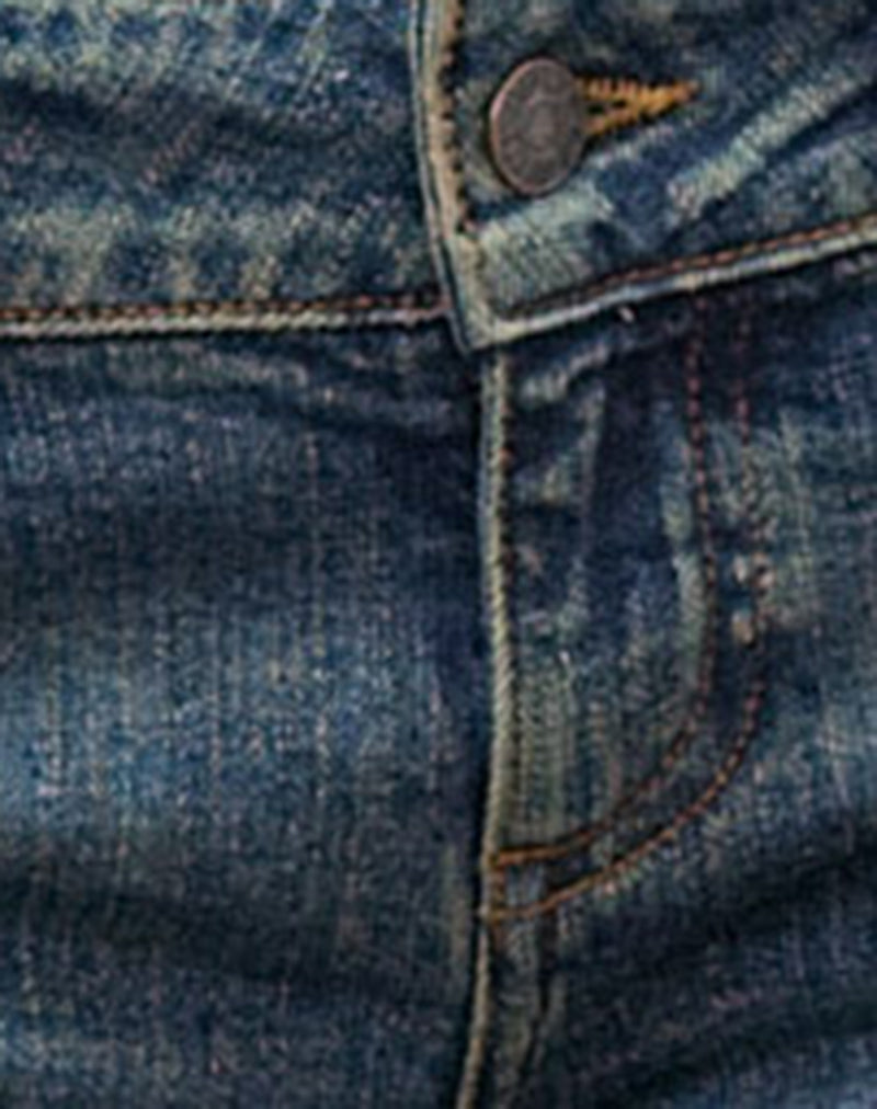 Denim Capri Jean in Dirty Green
