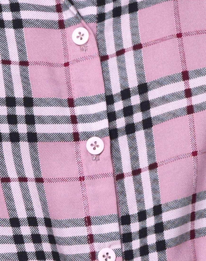 Dise Shirt Dress in Pink Check