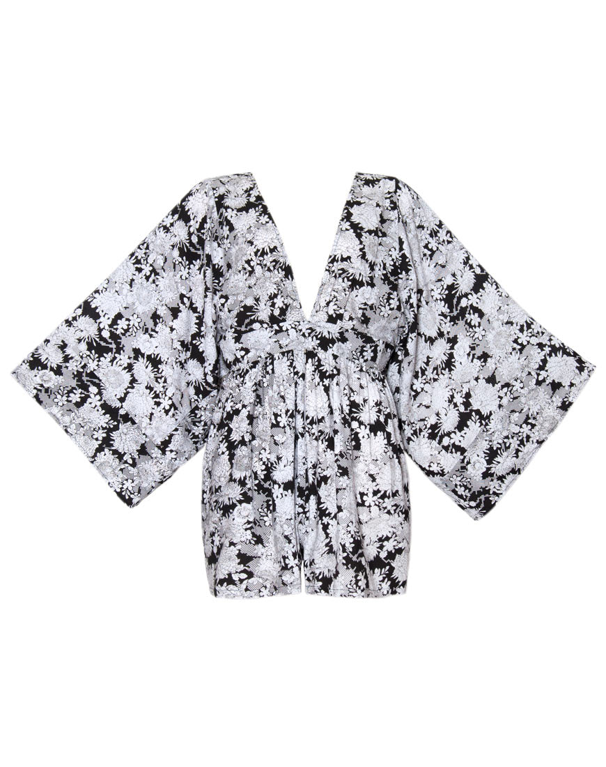 Eclipse Kimono Sleeve Playsuit in Angel Blossom
