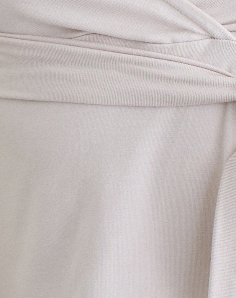 Elama Wrap Top in Cannoli Cream