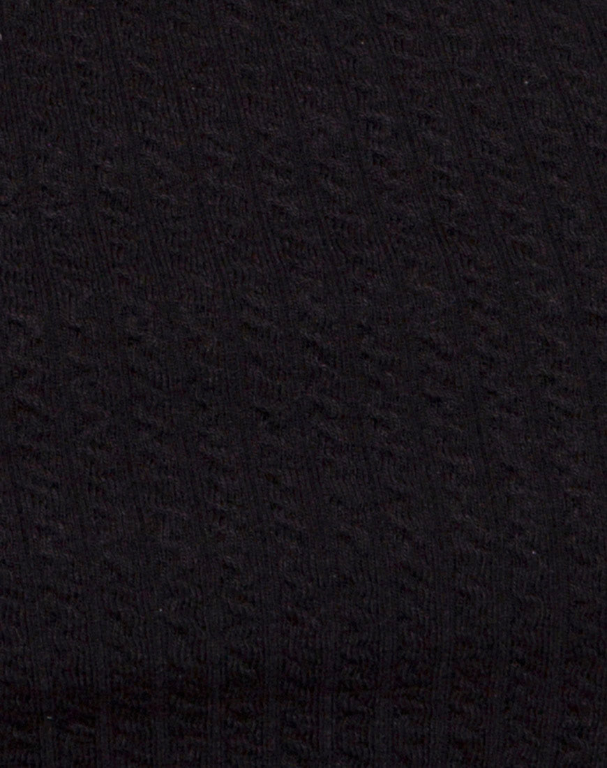 Bomb Tube Top in Black Jumbo Rib