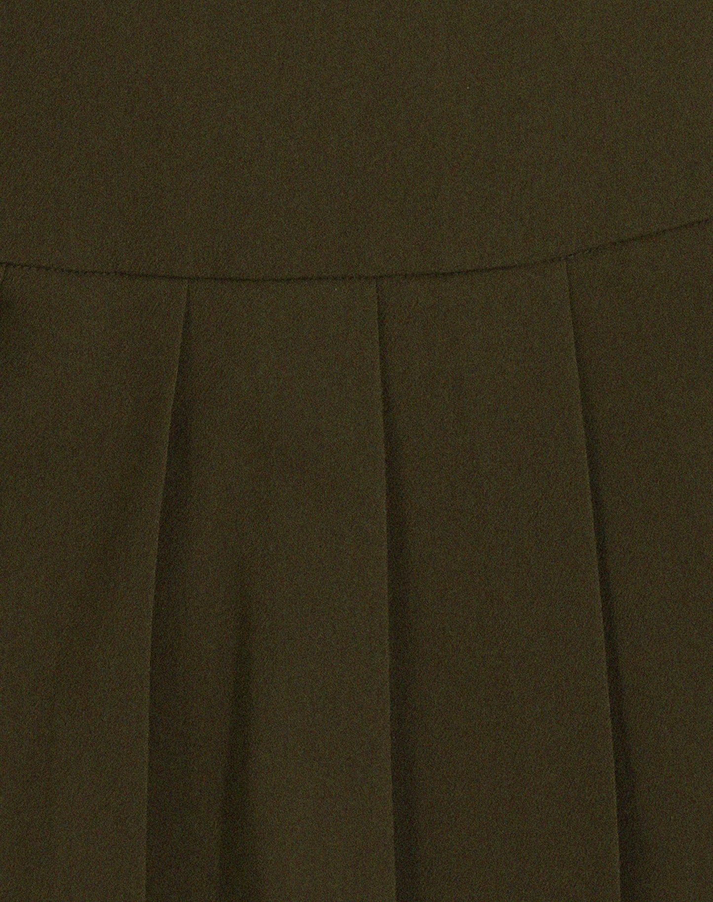 Casini Pleated Micro Skirt in Dark Khaki