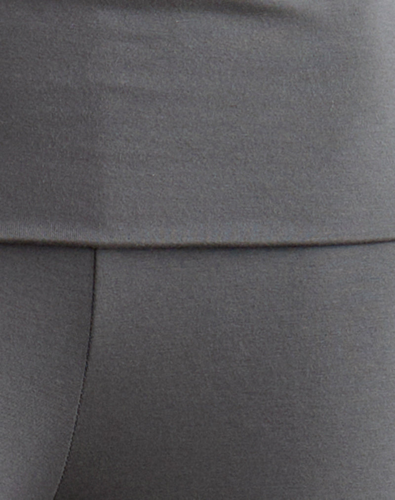 Coreta Foldover Trouser in Spiral Charcoal Grey
