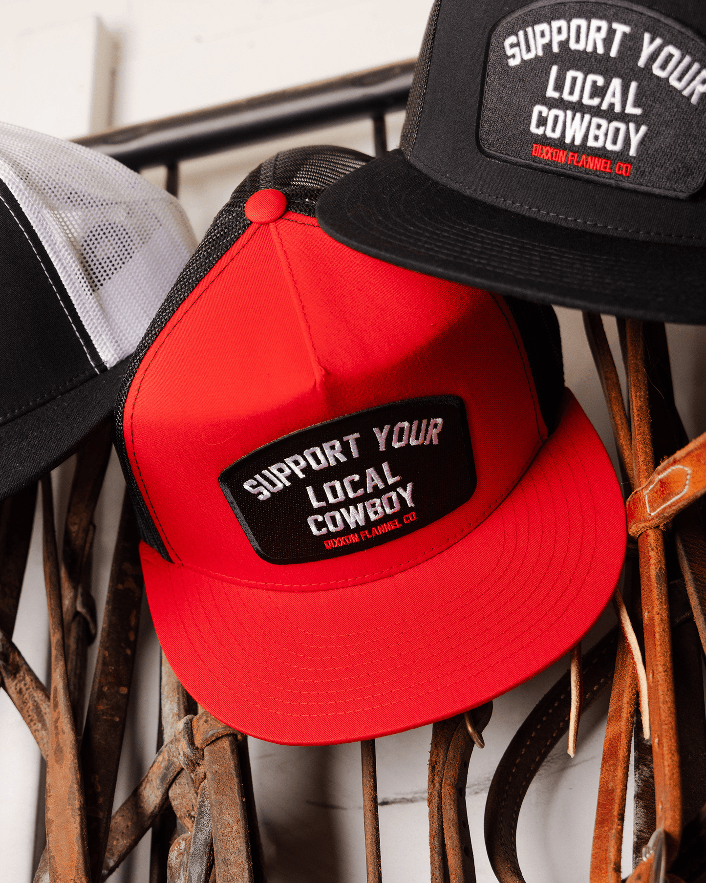 Support Your Local Cowboy Flat Bill Trucker Snapback
