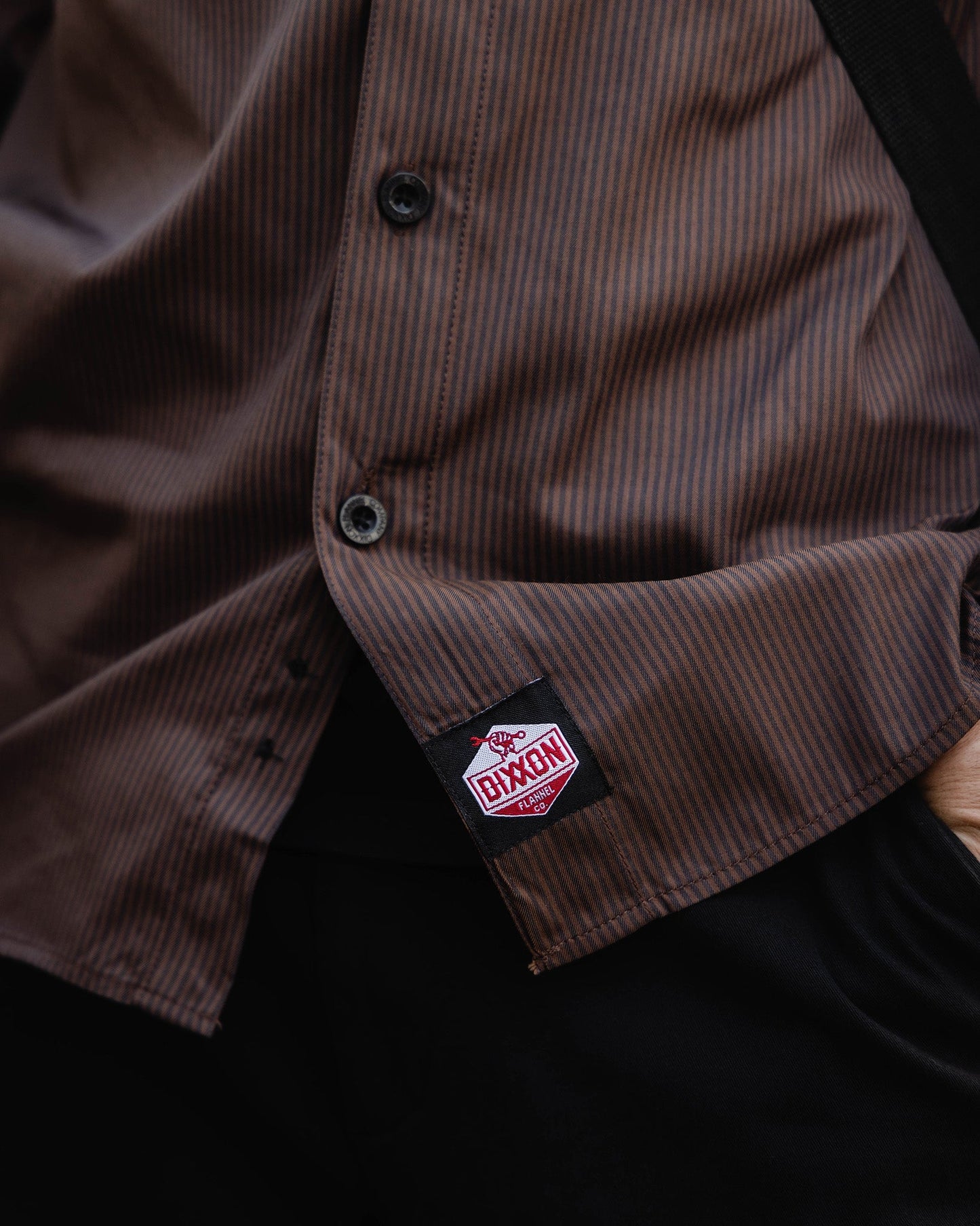 WorkForce Long Sleeve Work Shirt - Brown & Black