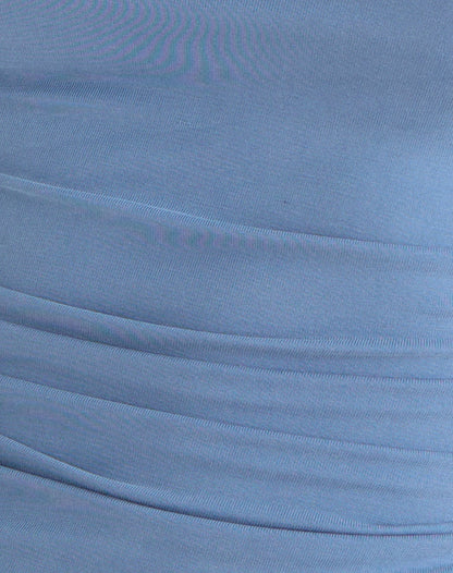 Achara Top in Cupro Dusty Blue