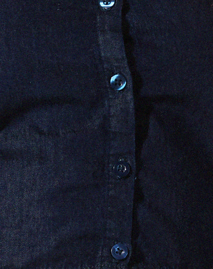 Aegir Crop Top in Denim Blue Chambray