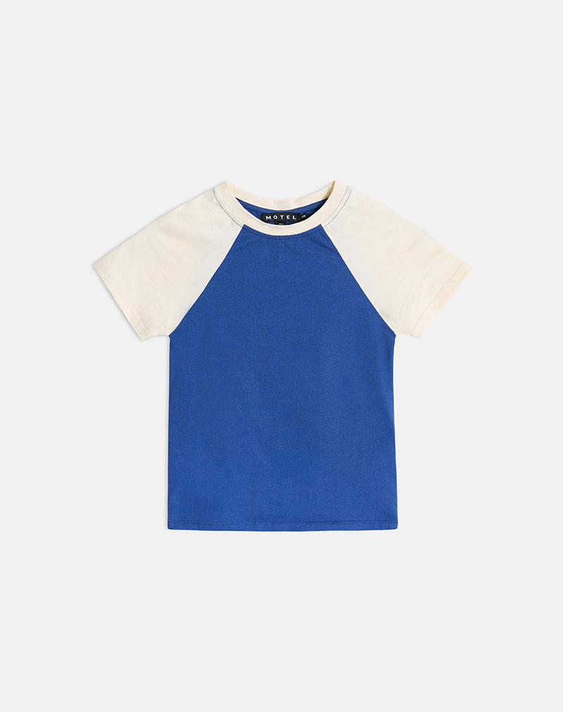 Agneta Tee in Dazzling Blue and Buttermilk Combination