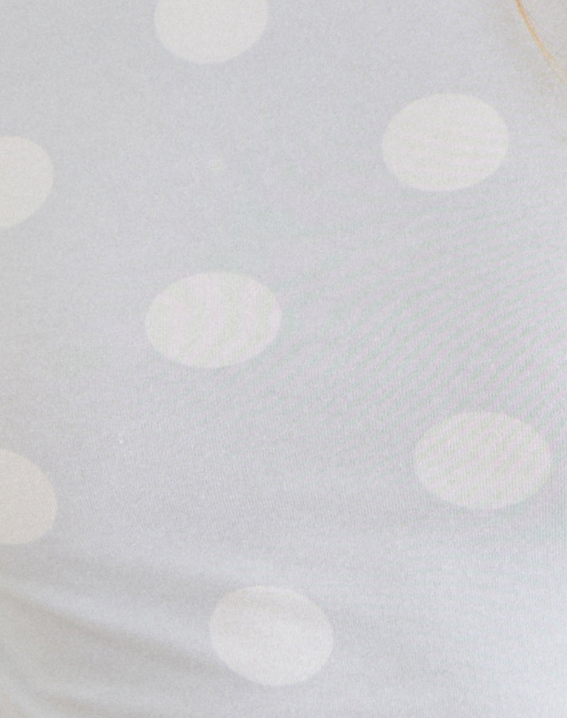 Agneta Tee in Ivory with Tonal Big Polka