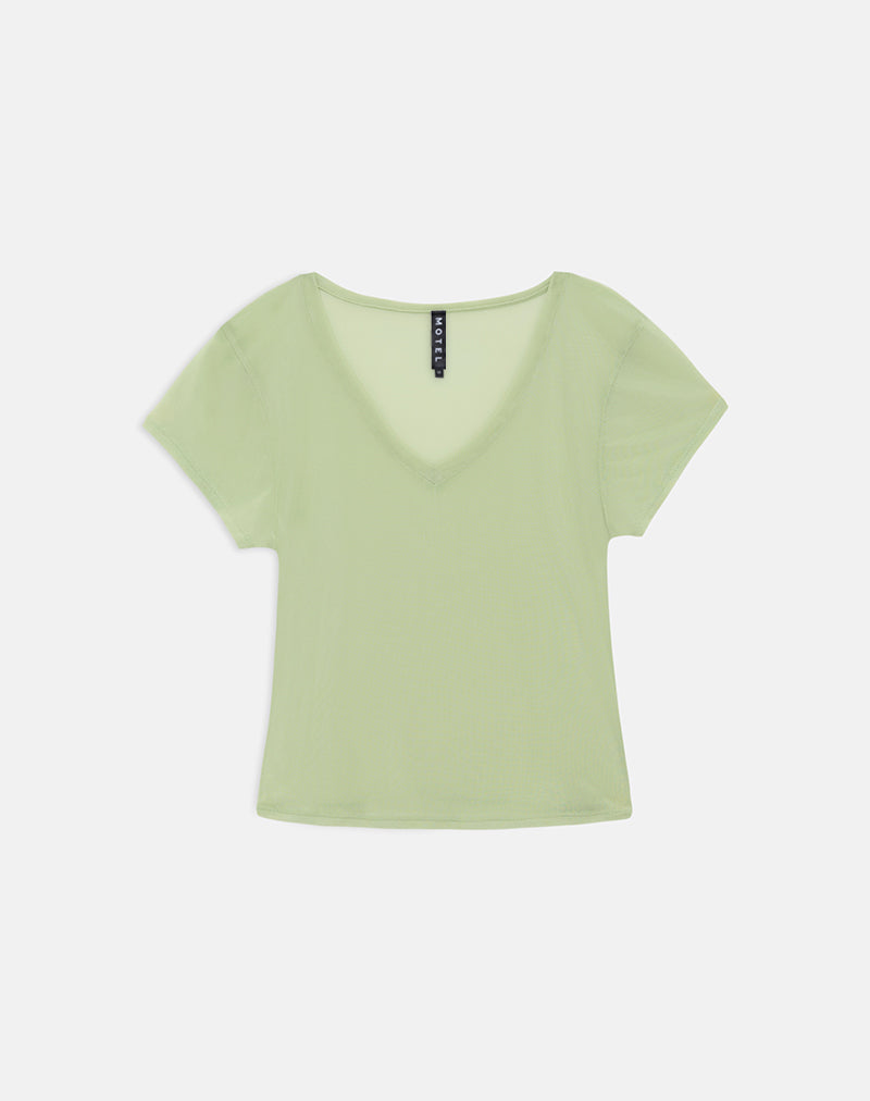 Alinta Top in Mesh Pistachio