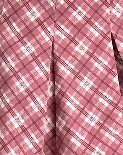 Alula Pleated Mini Skirt in Pink Tartan