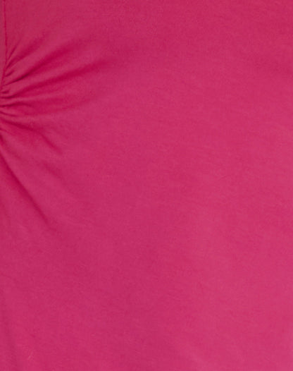 Aravie Ruched Bandeau Top in Fandango Pink