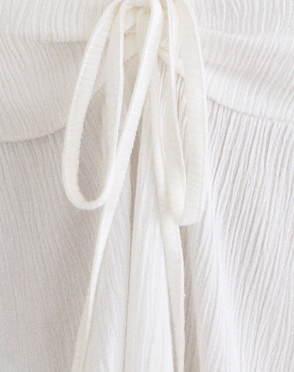 Awilix Top in Crinkle Off White