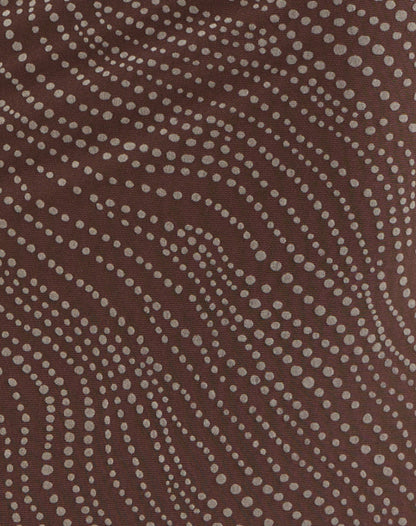 Badilah Top in Abstract Polka Flock Brown