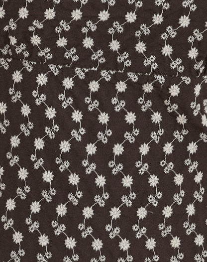 Bella Mini Tea Dress in Floral Broderie Brown
