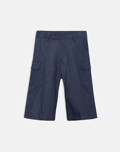 Bensen Capri Trouser in Chambray Denim Blue
