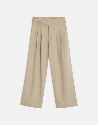 Berdine Wide Leg Trouser in Tailoring Beige
