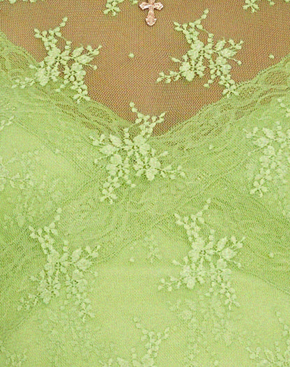 Bonca Long Sleeve Top in Lace Lime