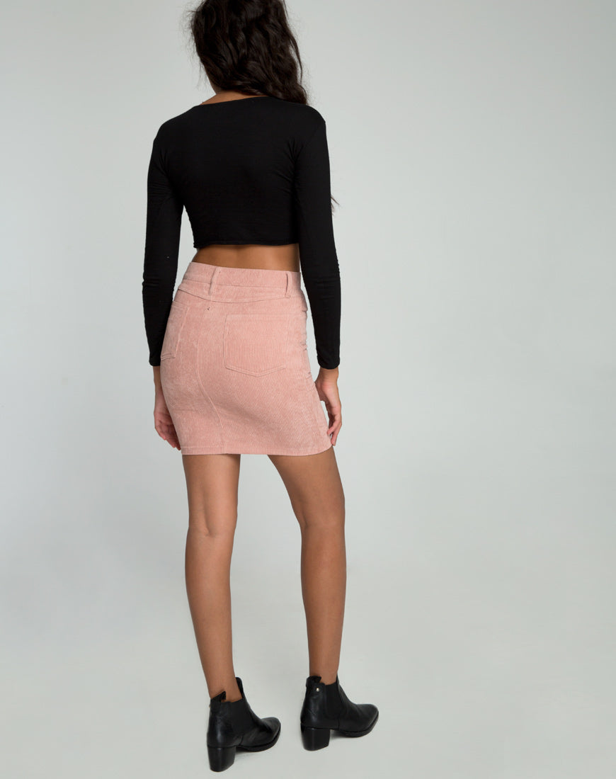 Broom Skirt in Corduroy Bae Pink
