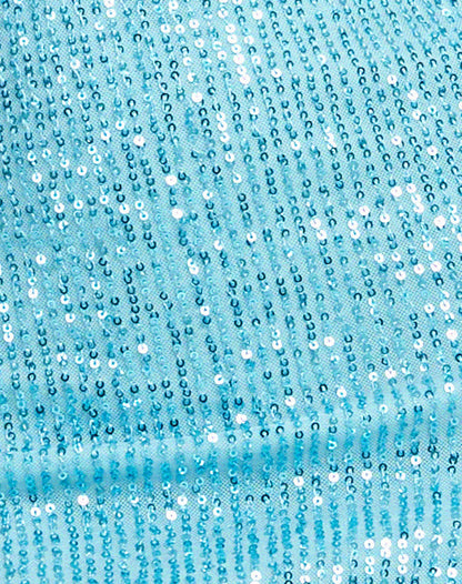 Bernoki Mini Dress in Drape Sequin Blue