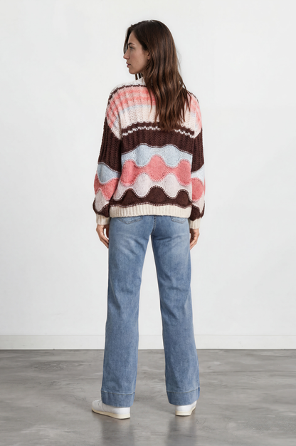 Cindy Wide Leg Jeans in Stone Wash Denim