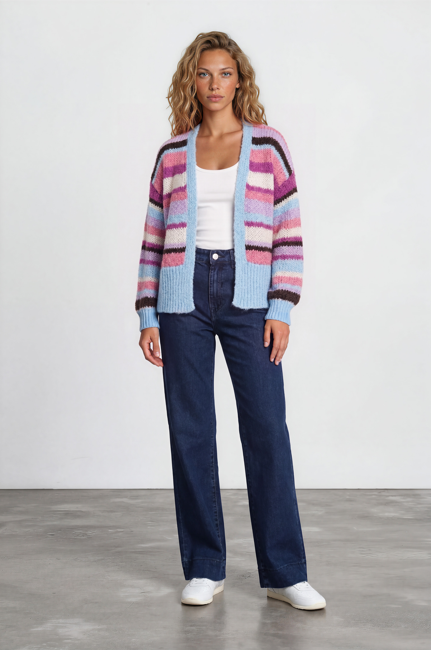 Jesse Jeans - High Waisted Wide Leg Jeans in Dark Denim