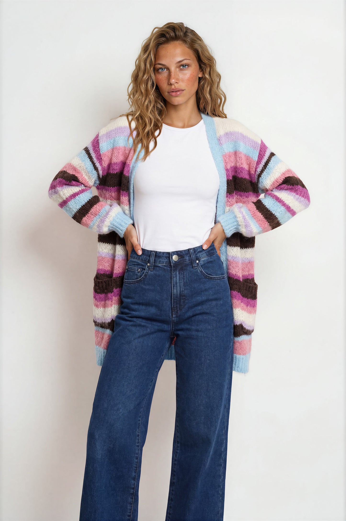 Jesse Jeans - High Waisted Wide Leg Jeans in Dark Denim