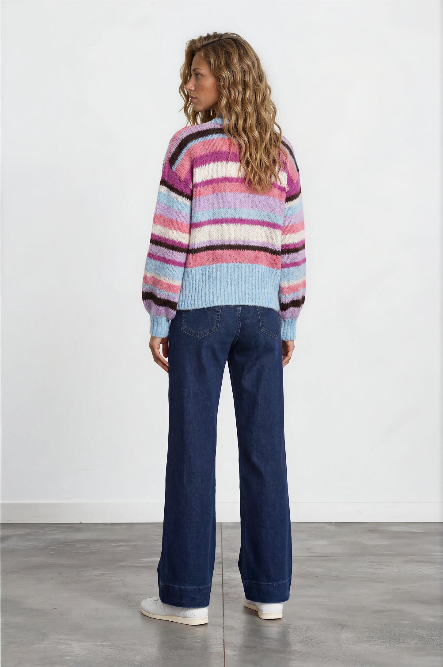 Jesse Jeans - High Waisted Wide Leg Jeans in Dark Denim