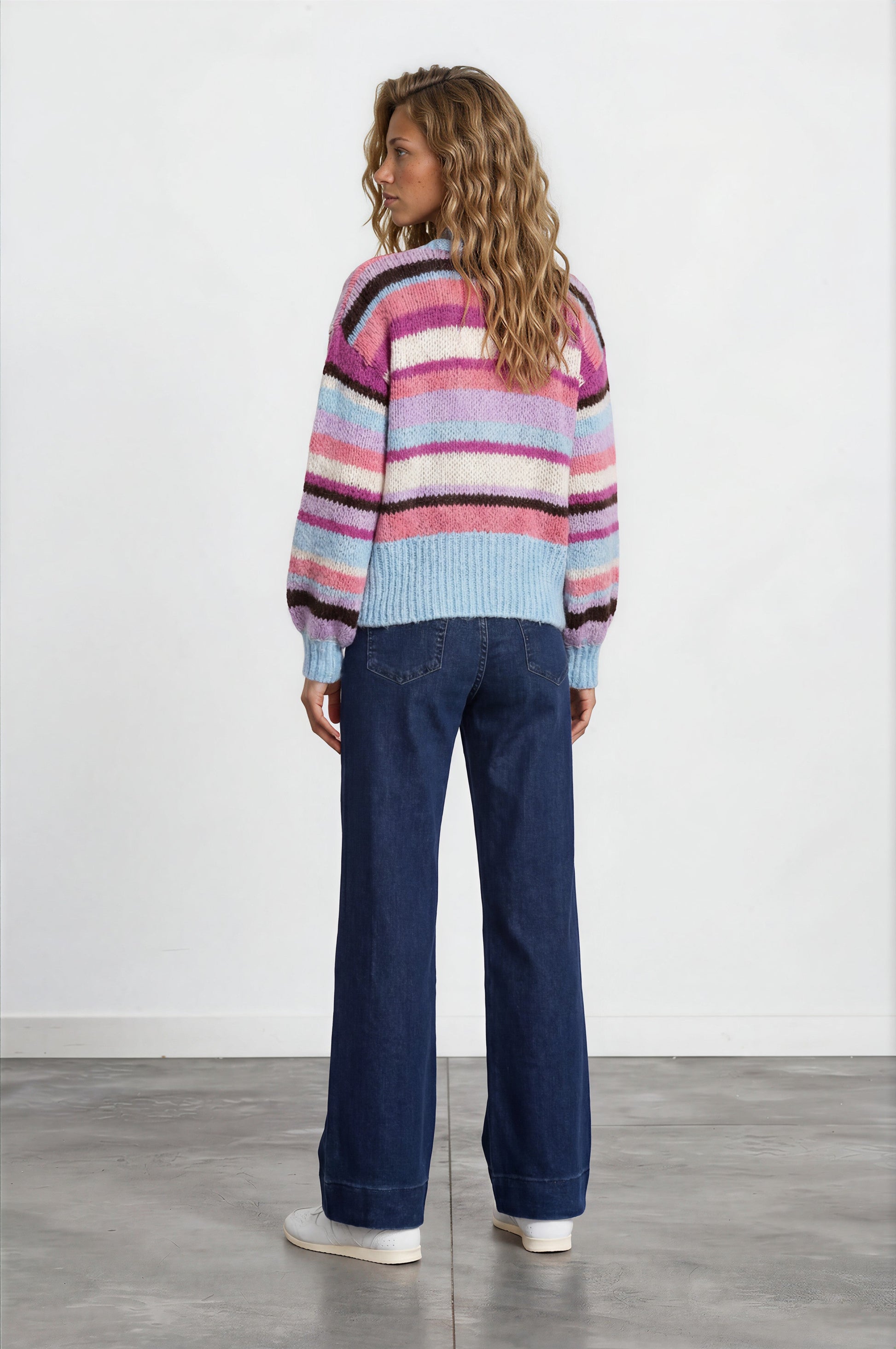 Jesse Jeans - High Waisted Wide Leg Jeans in Dark Denim