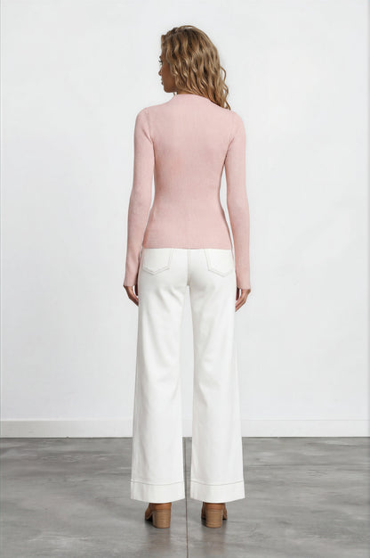 Cindy Wide Leg Jeans in White