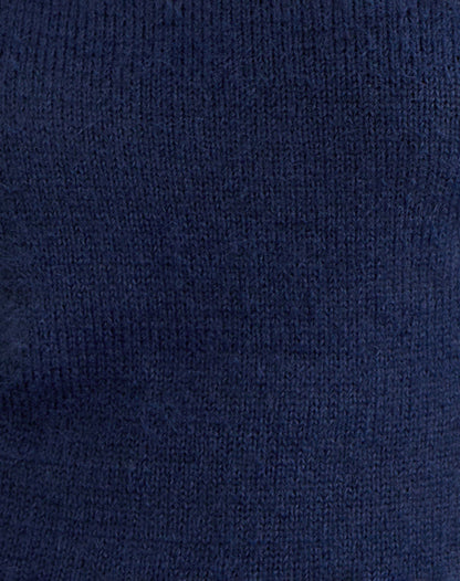 Calyce Top in Fluffy Knit Navy