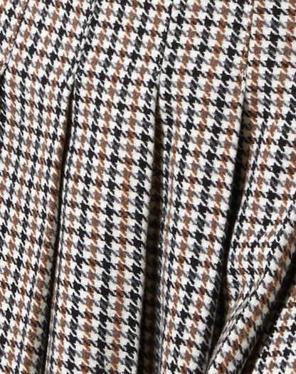 Carga Mini Skirt in Brown Black and White