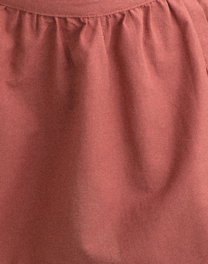 Chessy Mini Skirt in Linen Tuscan Red