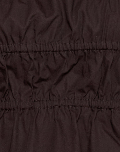 Chibi Ruched Tie Top in Bitter Chocolate