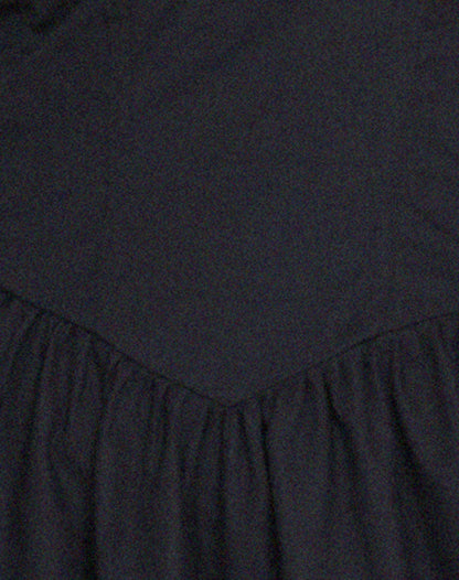 Clementine Corset Midi Dress in Black Poplin