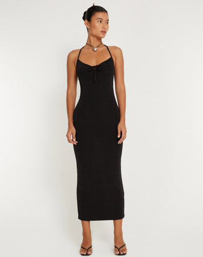 Clovia Maxi Dress in Black
