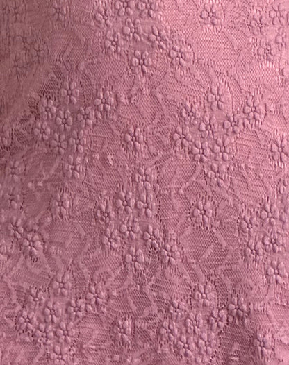 Codami Halterneck Mini Dress in Lace Dusty Rose