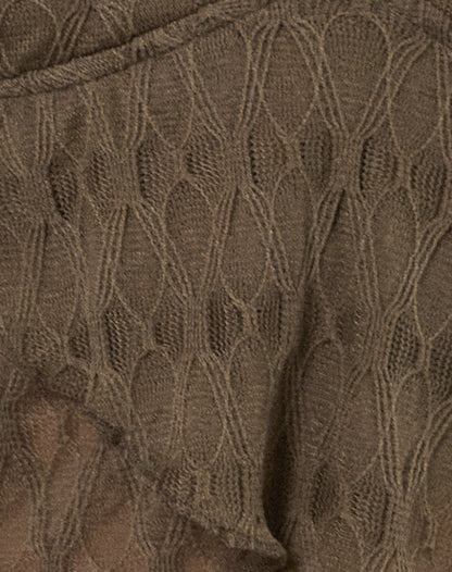 Cojira Cami Top in Textured Knit Mocha Brown
