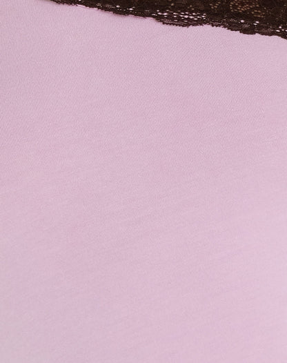 Cordia One Shoulder Top in Lavender with Bitter Chocolate Lace