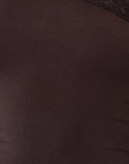 Cordia One Shoulder Top in Bitter Chocolate