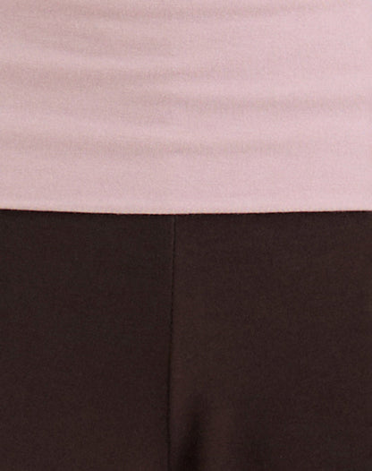 Coreta Foldover Trouser in Bitter Chocolate and Light Lilac