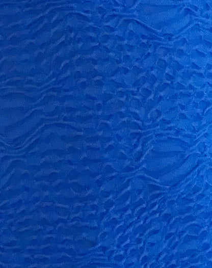 Cosimo Halterneck Top in Textured Mesh Blue