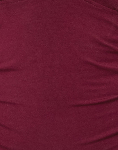 Cosmo Halterneck Top in Jersey Burgundy