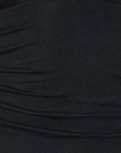 Cosmo Halterneck Top in Jersey Black