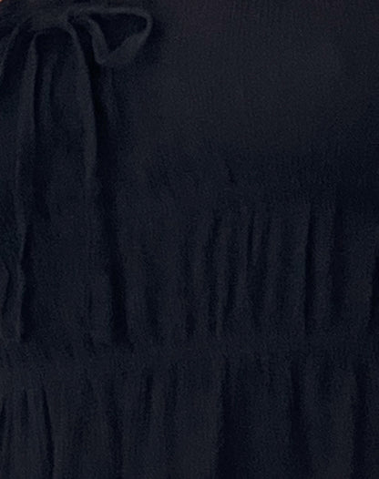 Cove Bandeau Top in Crinkle Black