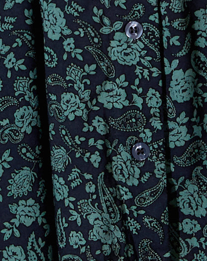 Crosena Dress in Mono Paisley Sage